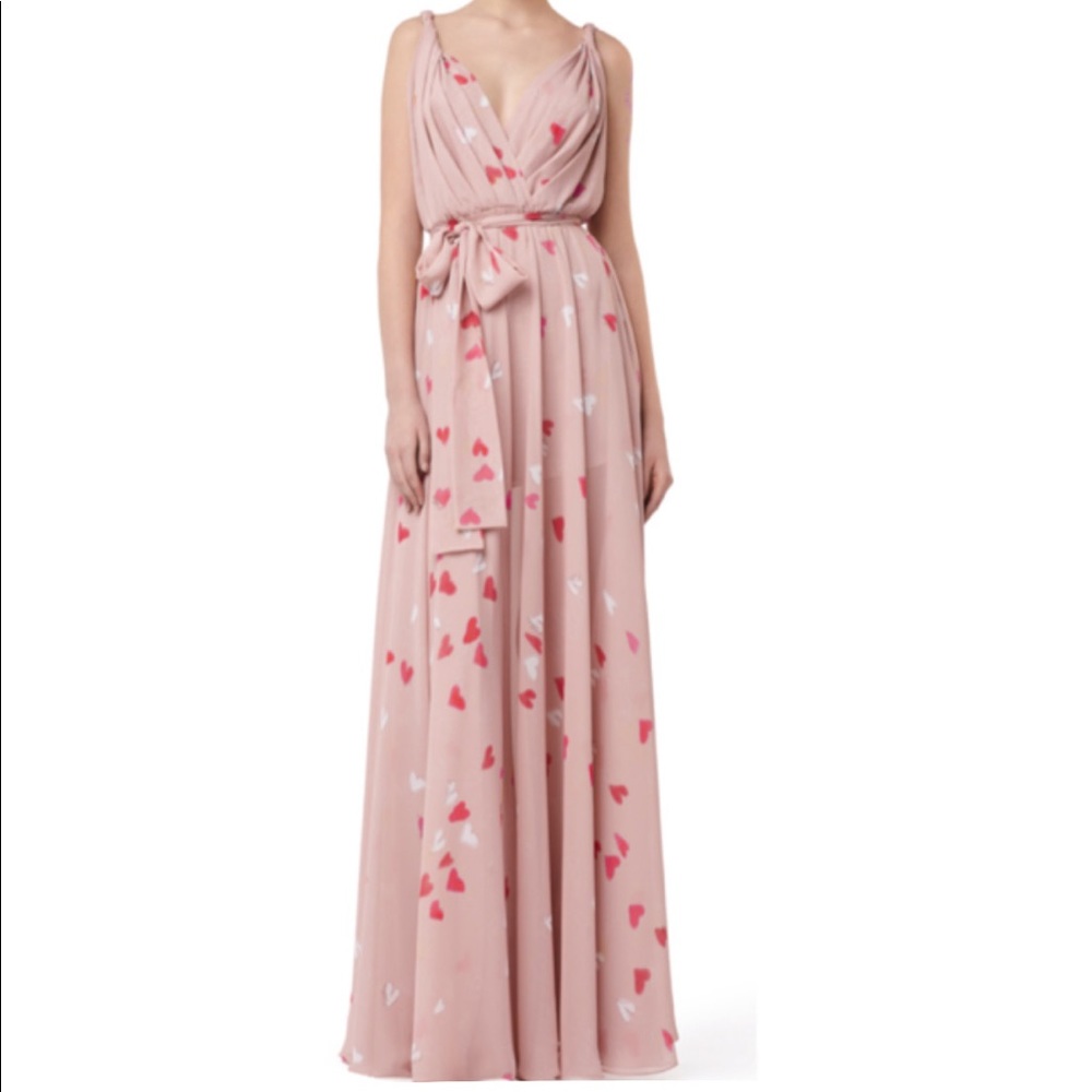 Couture WHITE maxi dress with hearts